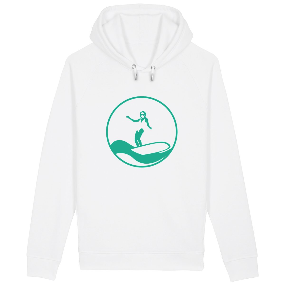 Sweatshirt à capuche Femme - Poches latérales - Coton BIO - Surf W
