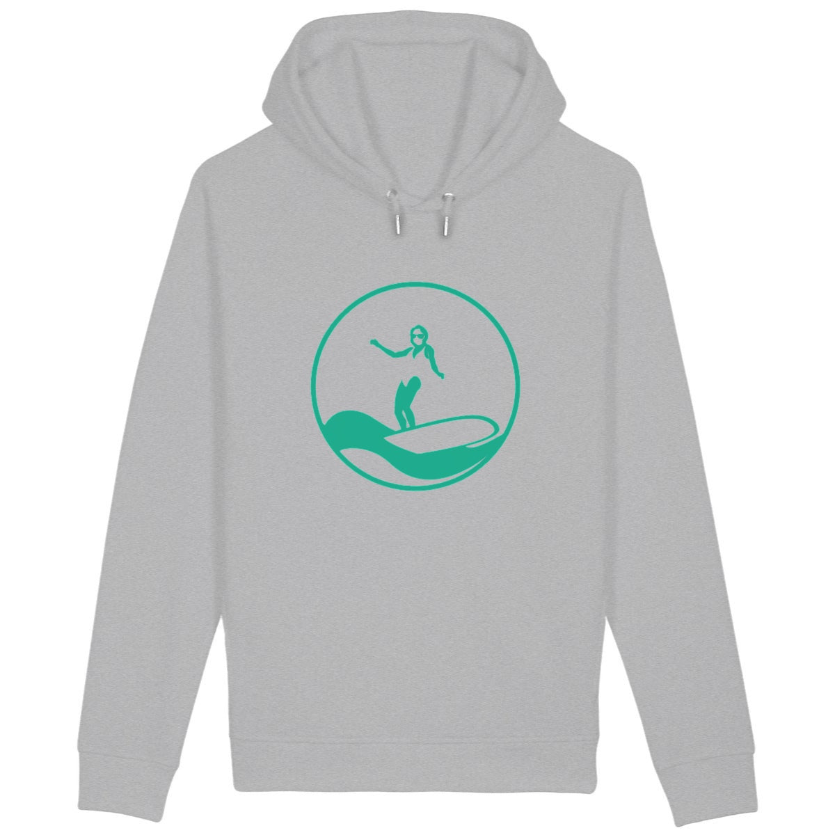 Sweatshirt à capuche Femme - Poches latérales - Coton BIO - Surf W
