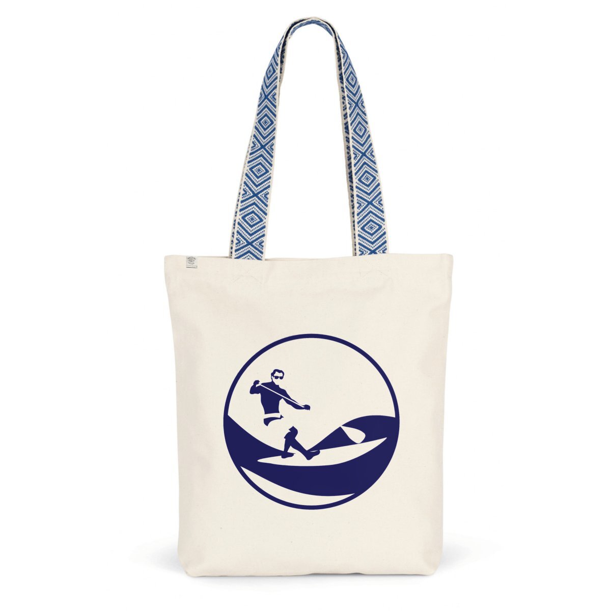 Tote bag Ethnique - Coton BIO - 38 x 42 cm - "Stand up paddle H"