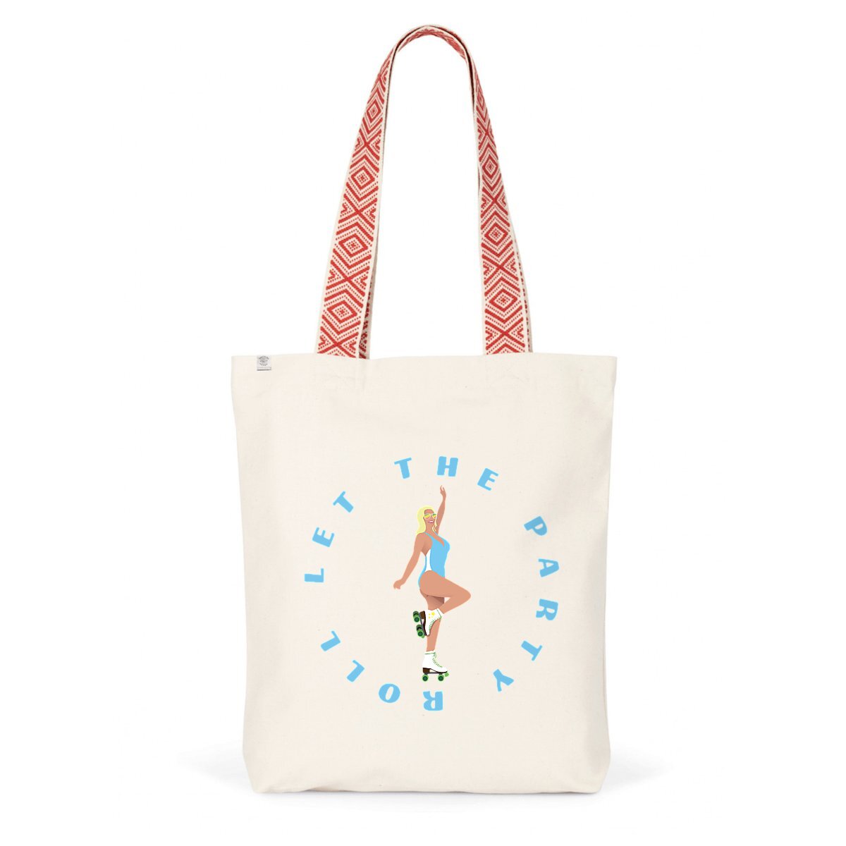 Tote bag Ethnique - Coton BIO - 38 x 42 cm - Let the party roll