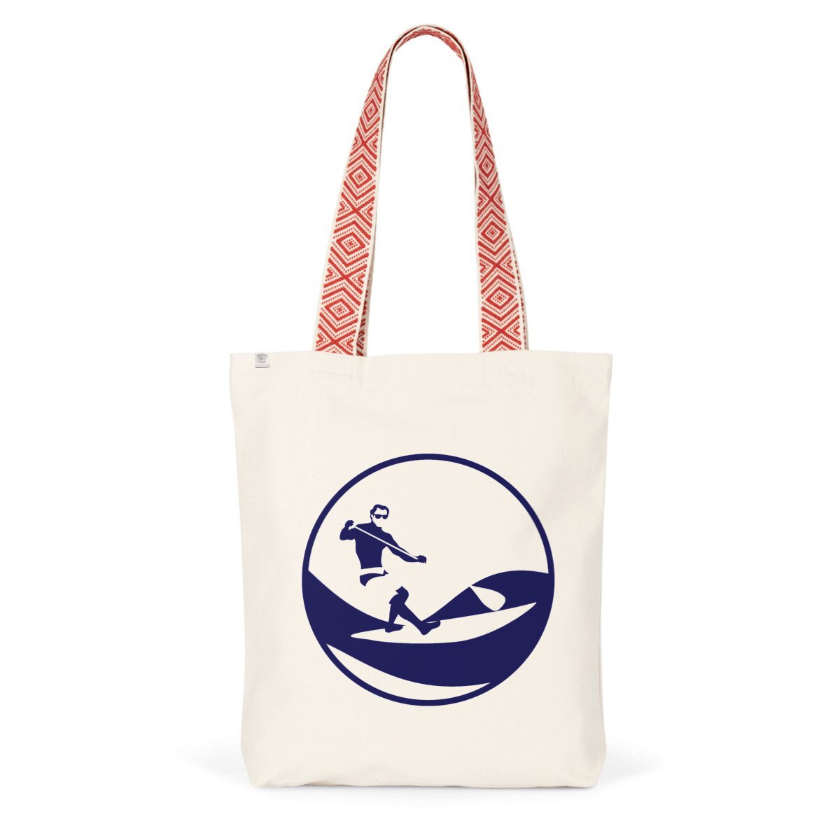 Tote bag Ethnique - Coton BIO - 38 x 42 cm - "Stand up paddle H"