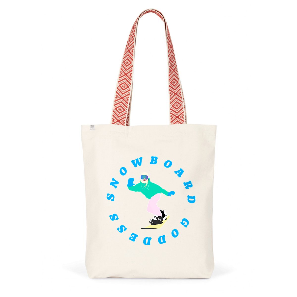 Tote bag Ethnique - Coton recyclé - Snowboard goddess