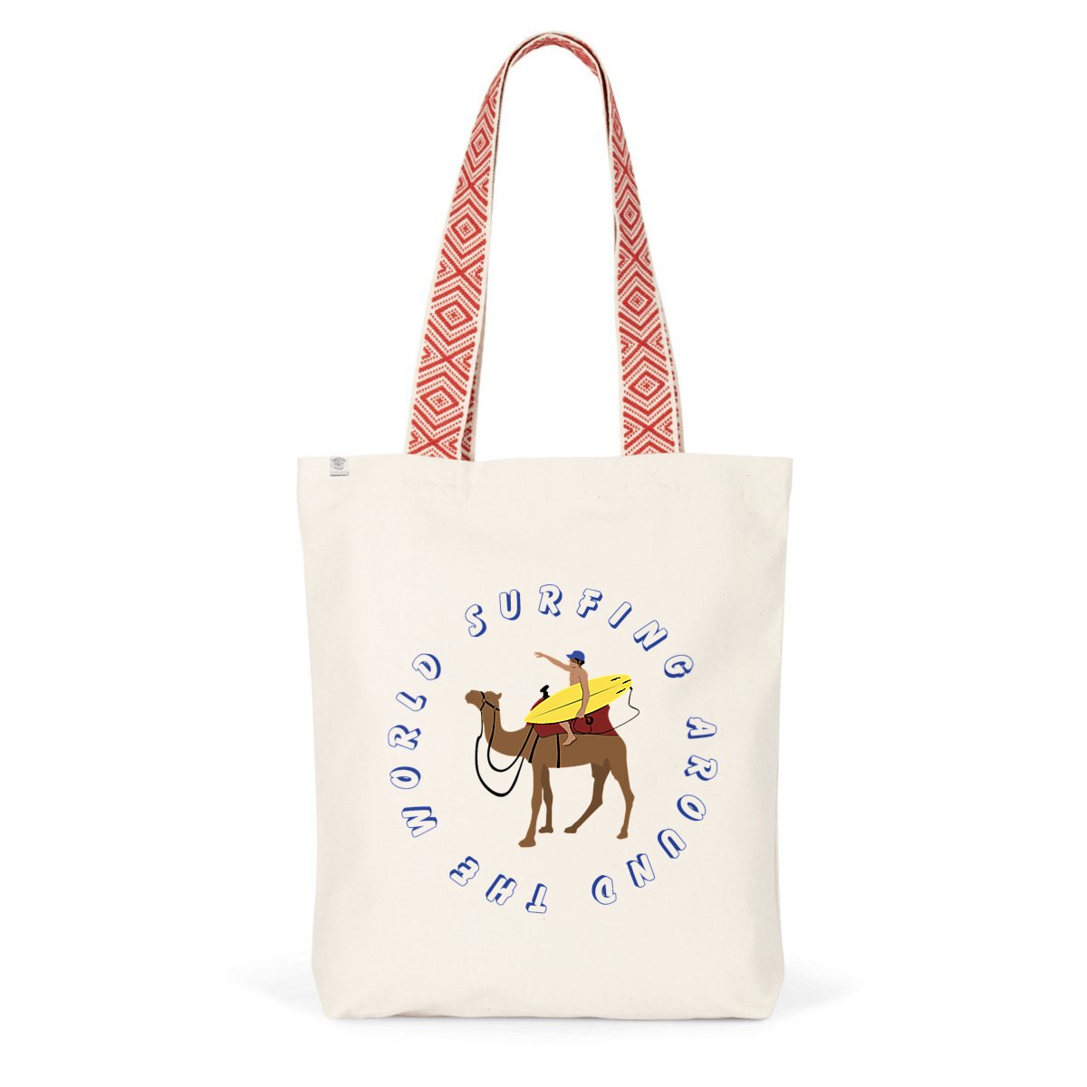 Tote bag Ethnique - Coton BIO - 38 x 42 cm - Surfing around the world