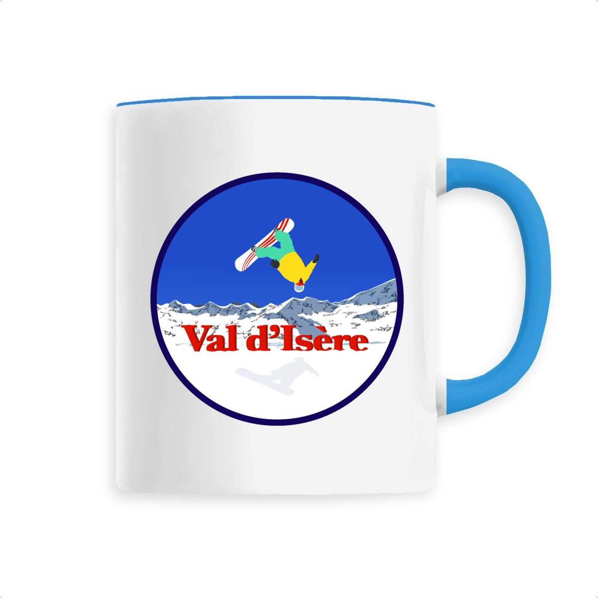 Mug céramique - Anse colorée - 330 ml - Val d'Isère Snow W