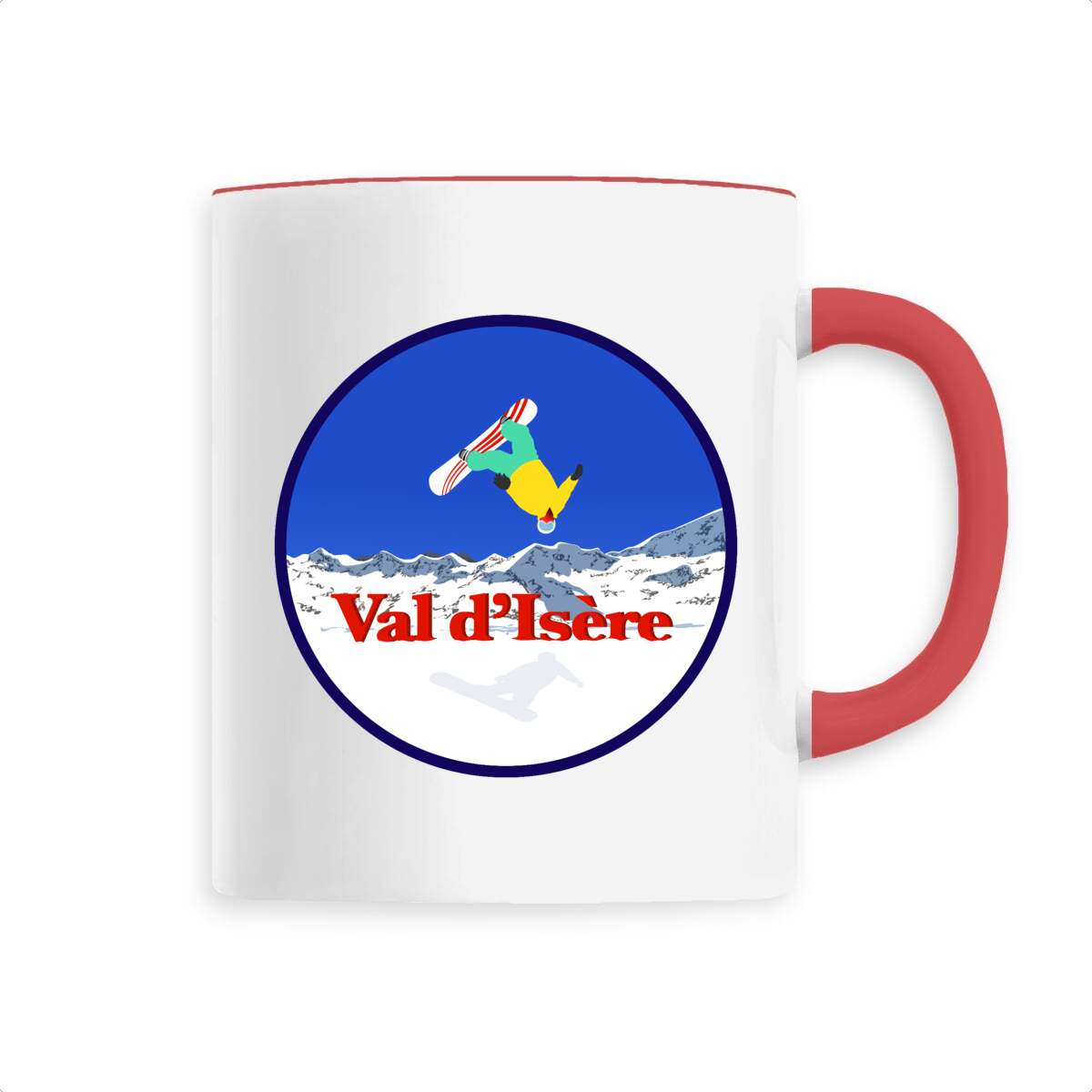 Mug céramique - Anse colorée - 330 ml - Val d'Isère Snow W