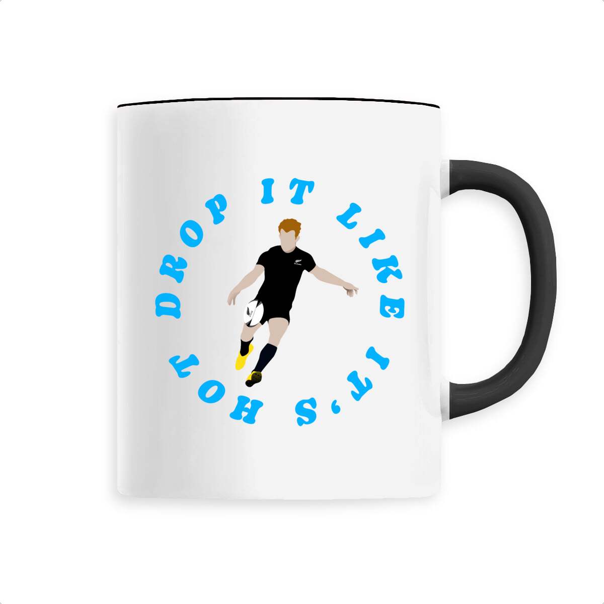 Mug céramique - Anse colorée - 330 ml - Drop it like it's hot
