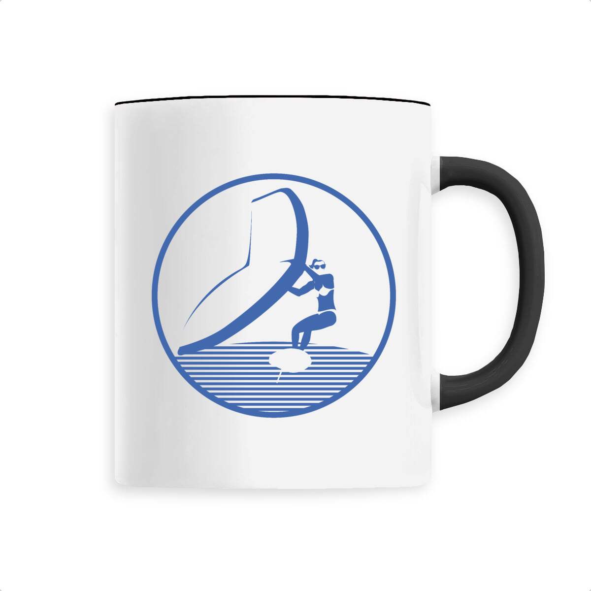 Mug céramique - Anse colorée - 330 ml - Wingfoil W