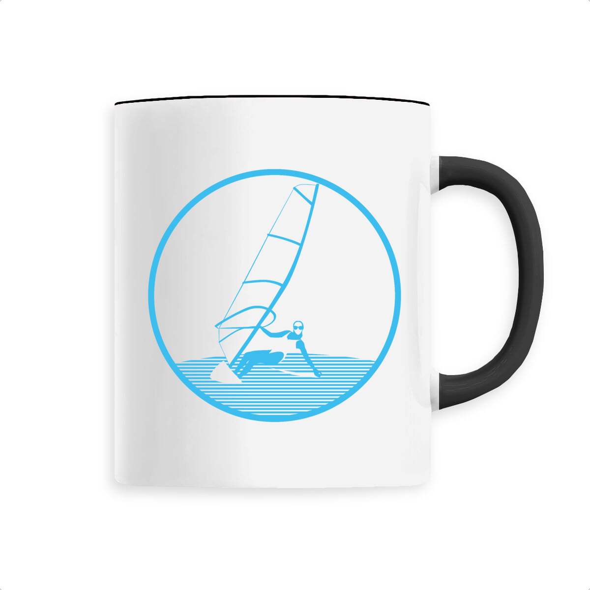 Mug céramique - anse colorée - 330 ml - Funboard W