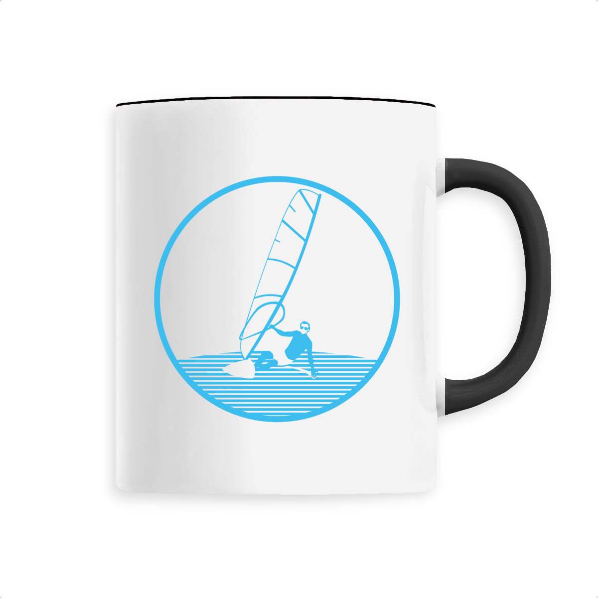 Mug céramique - Anse colorée - 330 ml - Funboard H