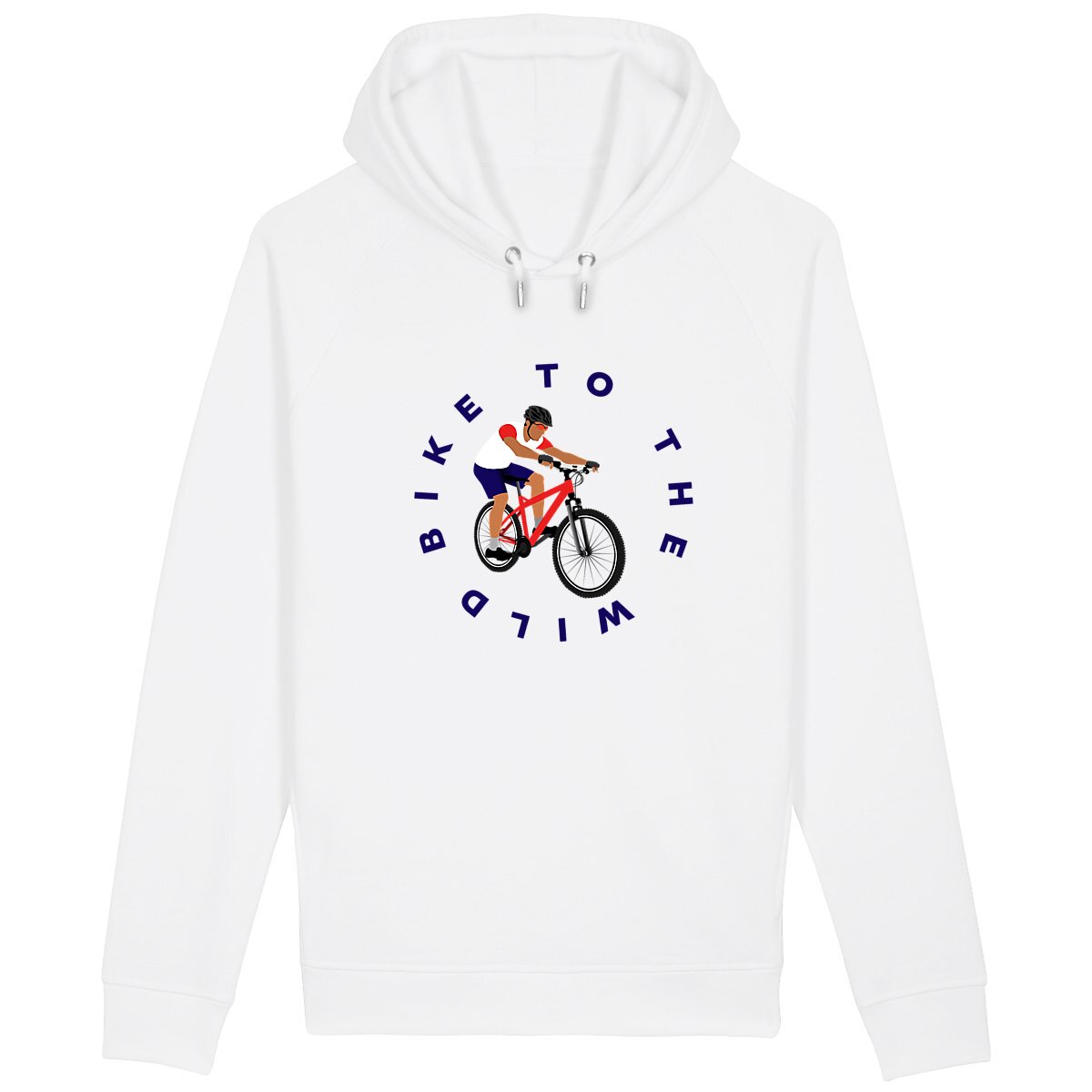Sweatshirt à capuche Homme - Poches latérales - Vélo Trail