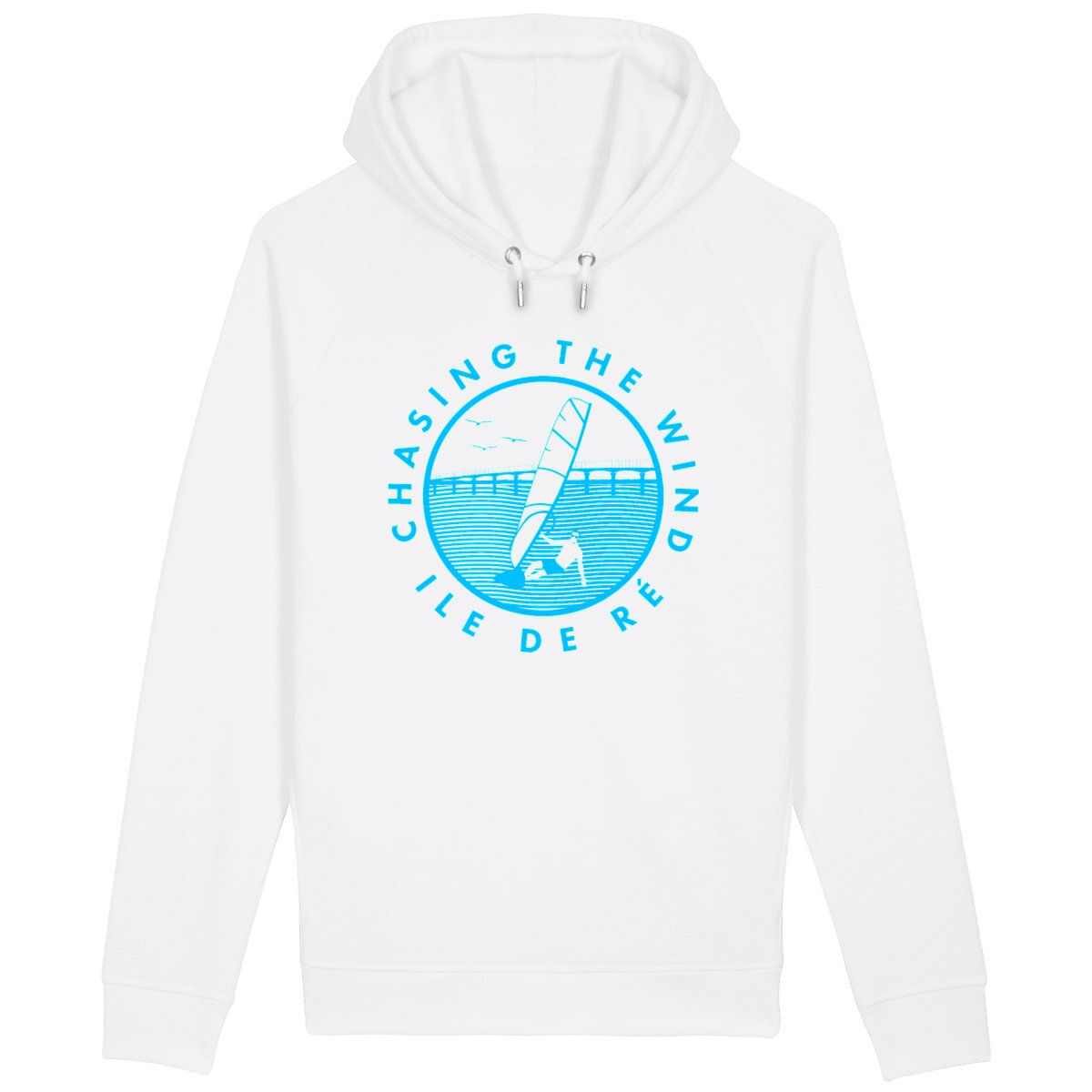 Sweatshirt à capuche Homme - Poches latérales - Coton BIO - Chasing the wind planche H