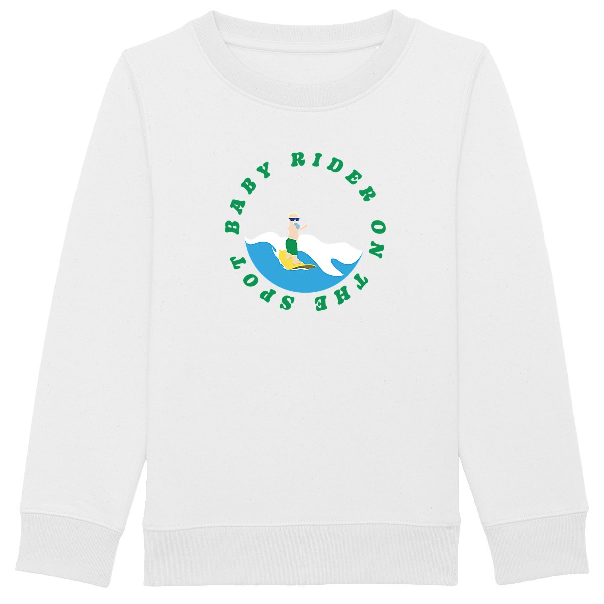 Sweatshirt Enfant - Garçon - Épais - Coton BIO - Baby rider on the spot