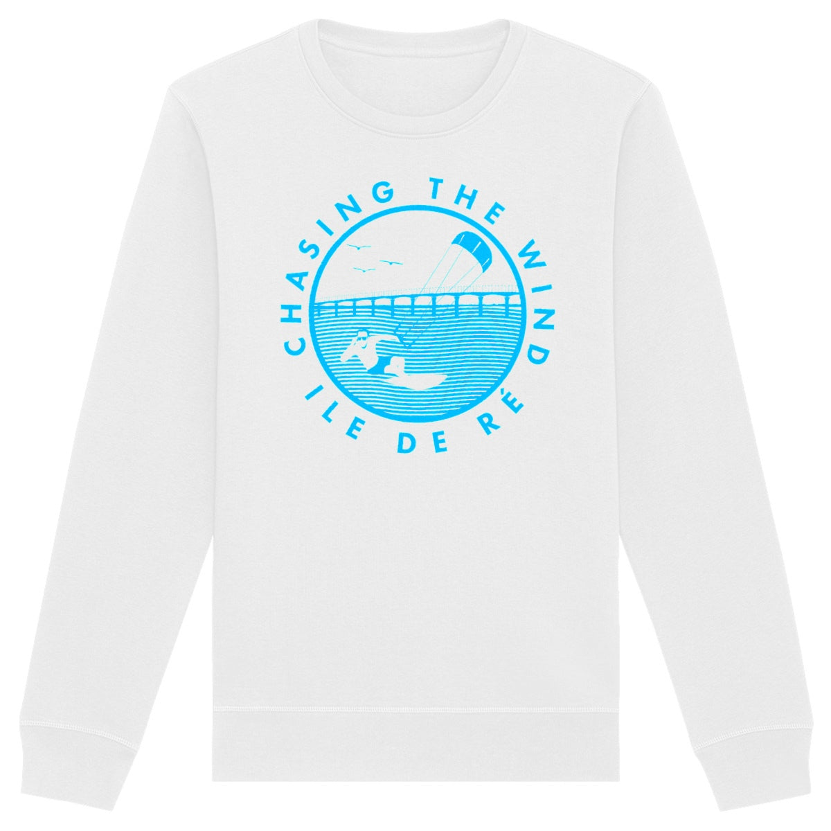 Sweatshirt Homme - Léger - Coton BIO - Chasing the wind kitesurf H