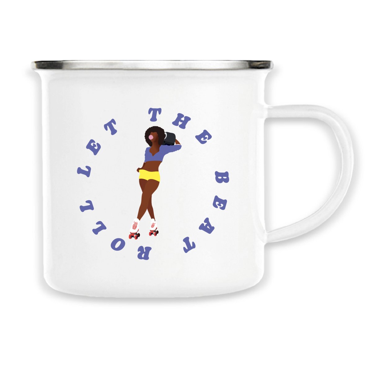 Mug métallique émaillé - 300 ml - Let the beat roll