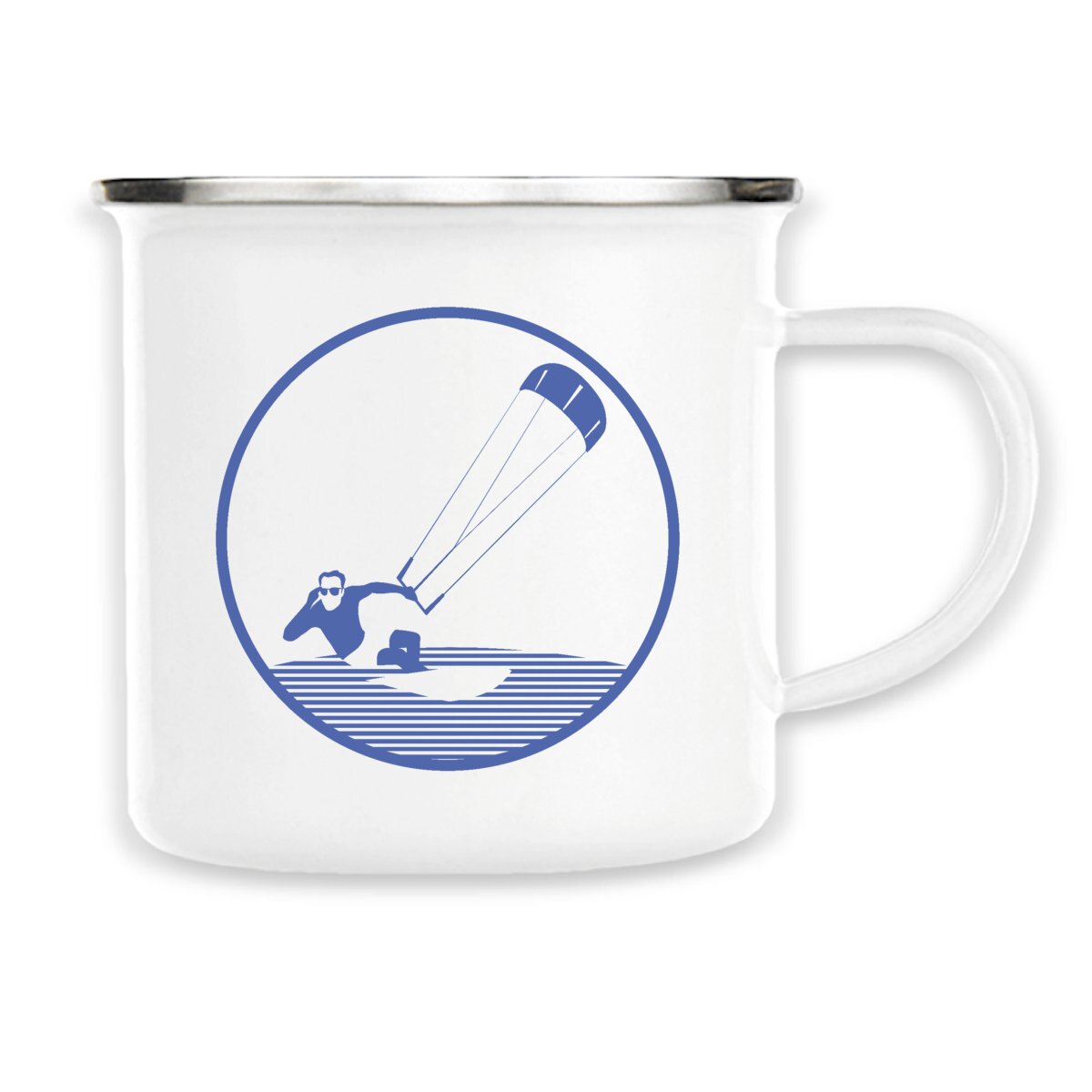 Mug métallique émaillé - 300 ml - Kitesurf H