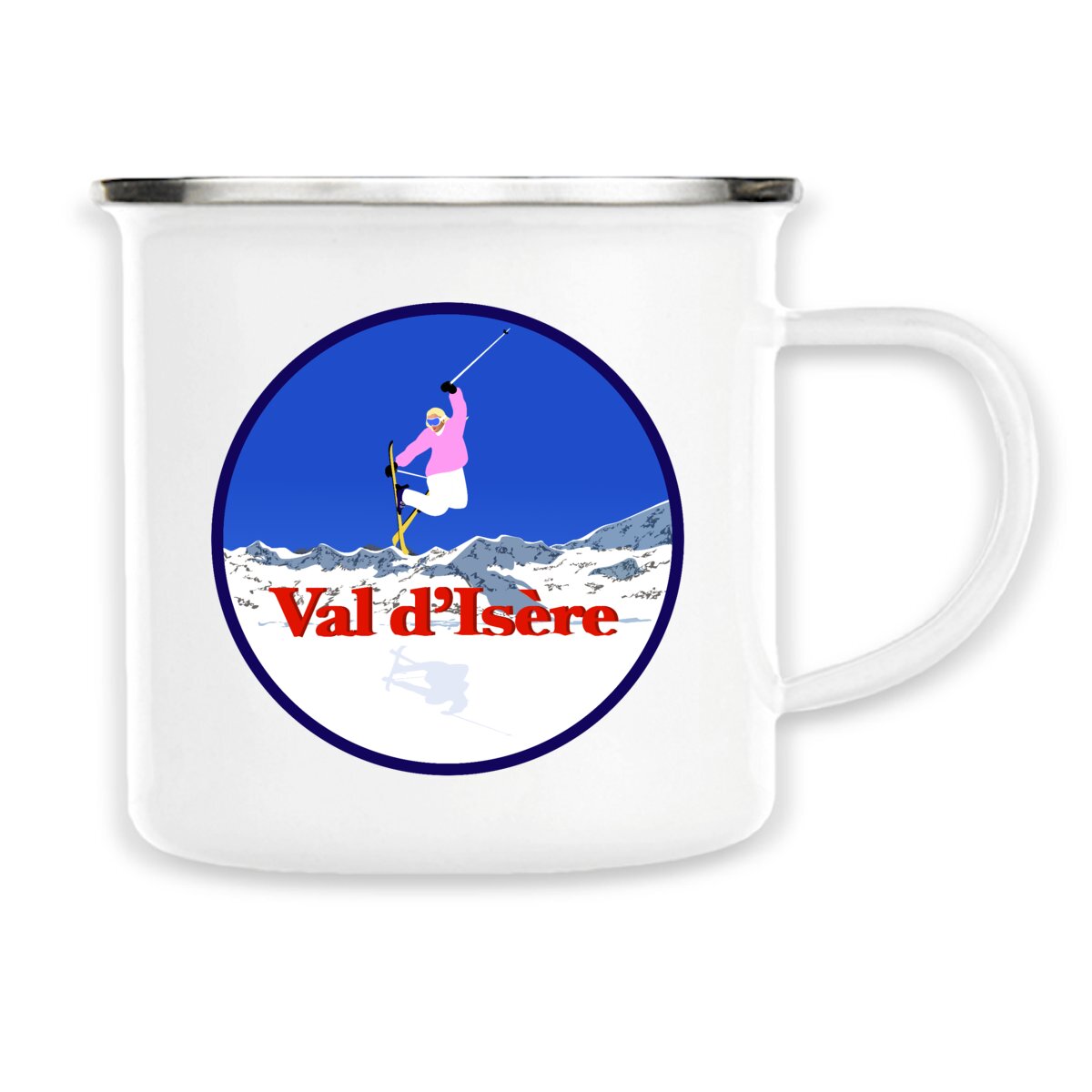 Mug métallique émaillé - 300 ml - Val d'Isère Ski W