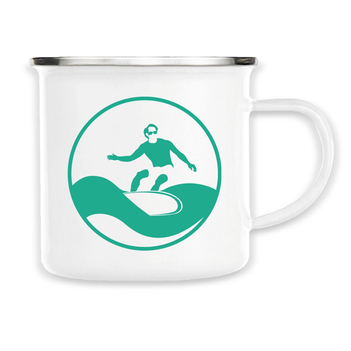 Mug métallique émaillé - 300 ml - Surf H