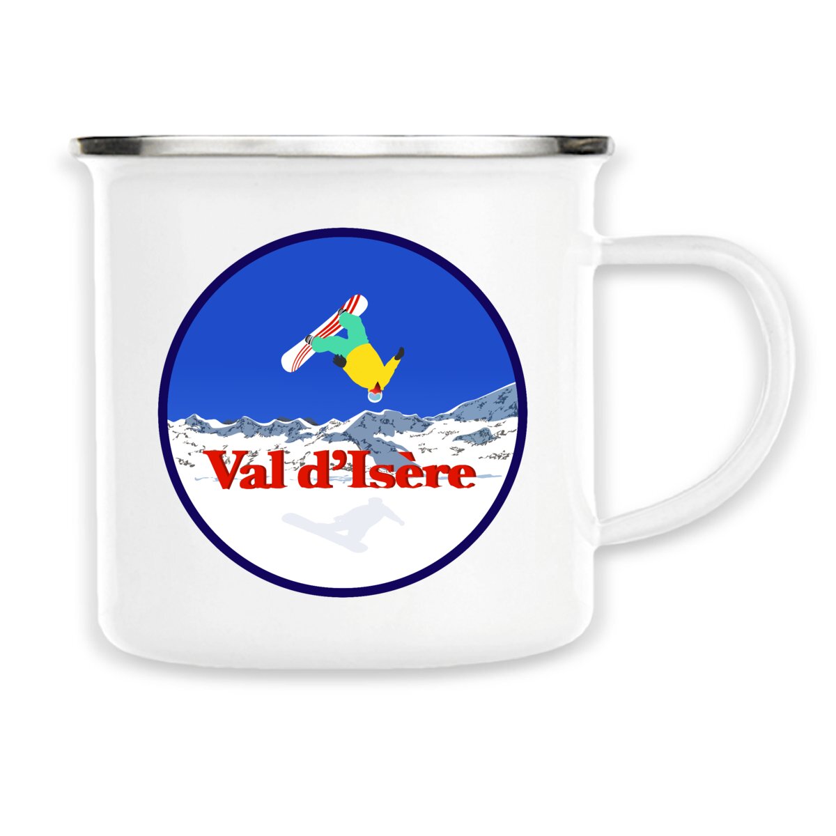 Mug métallique émaillé - 300 ml - Val d'Isère Snow H