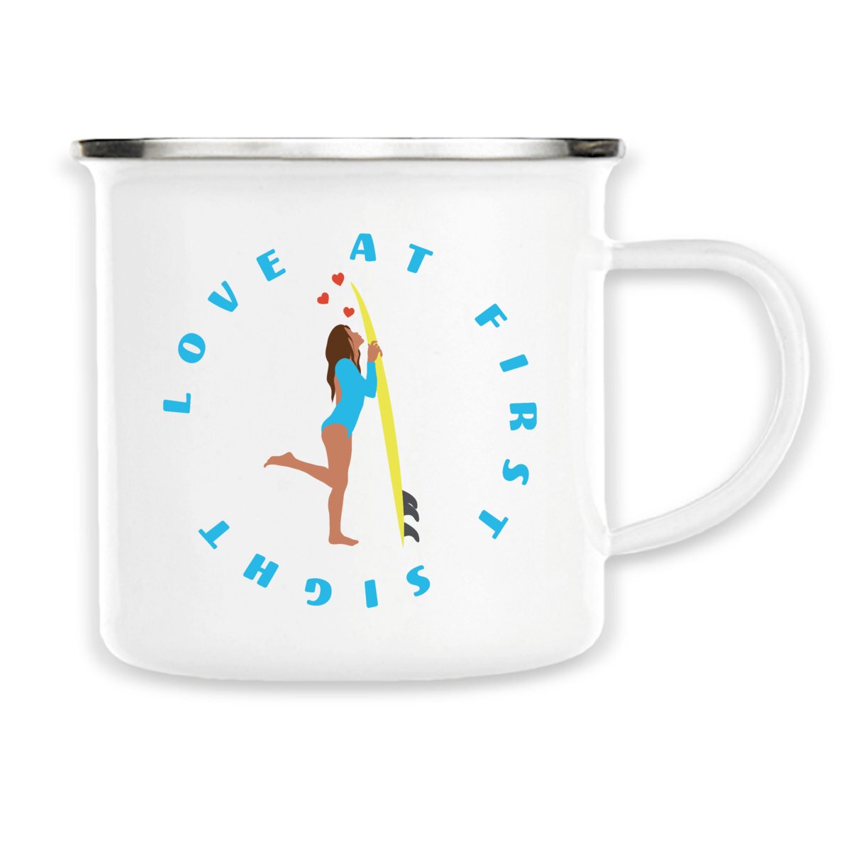 Mug métallique émaillé - 300 ml - Love at first sight