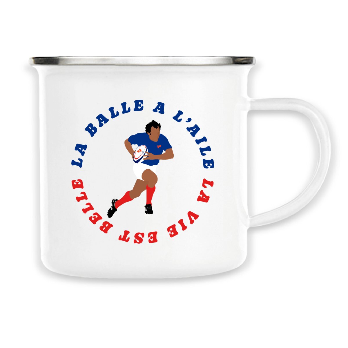 Mug métallique émaillé - 300 ml - La balle à l'aile