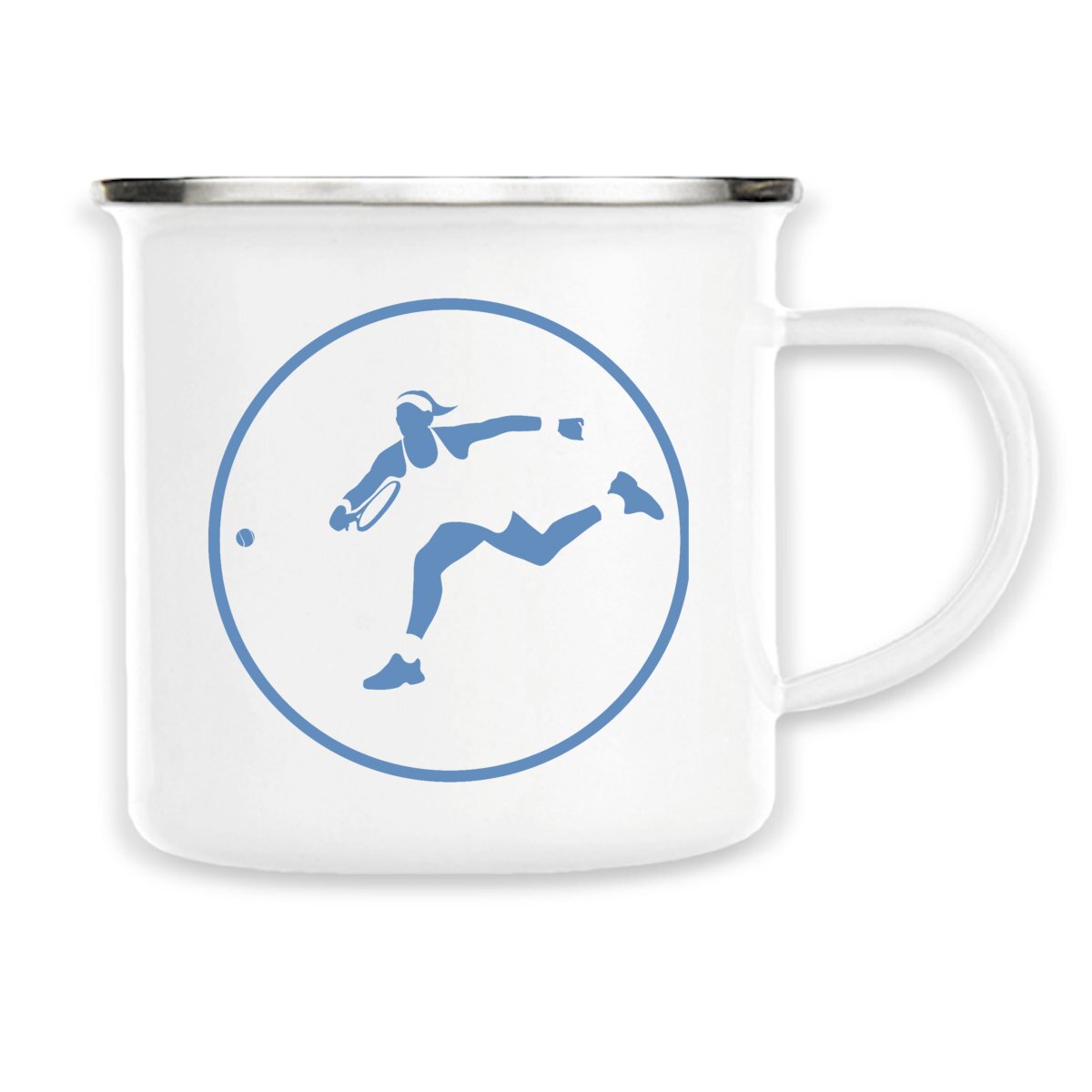 Mug métallique émaillé - 300 ml - Tennis W