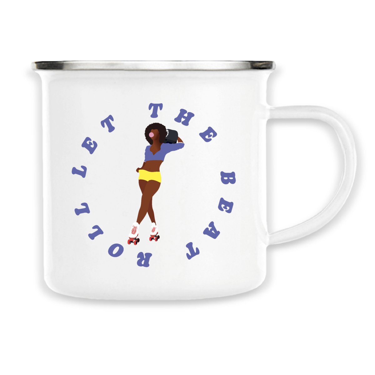Mug métallique émaillé - 300 ml - Let the beat roll