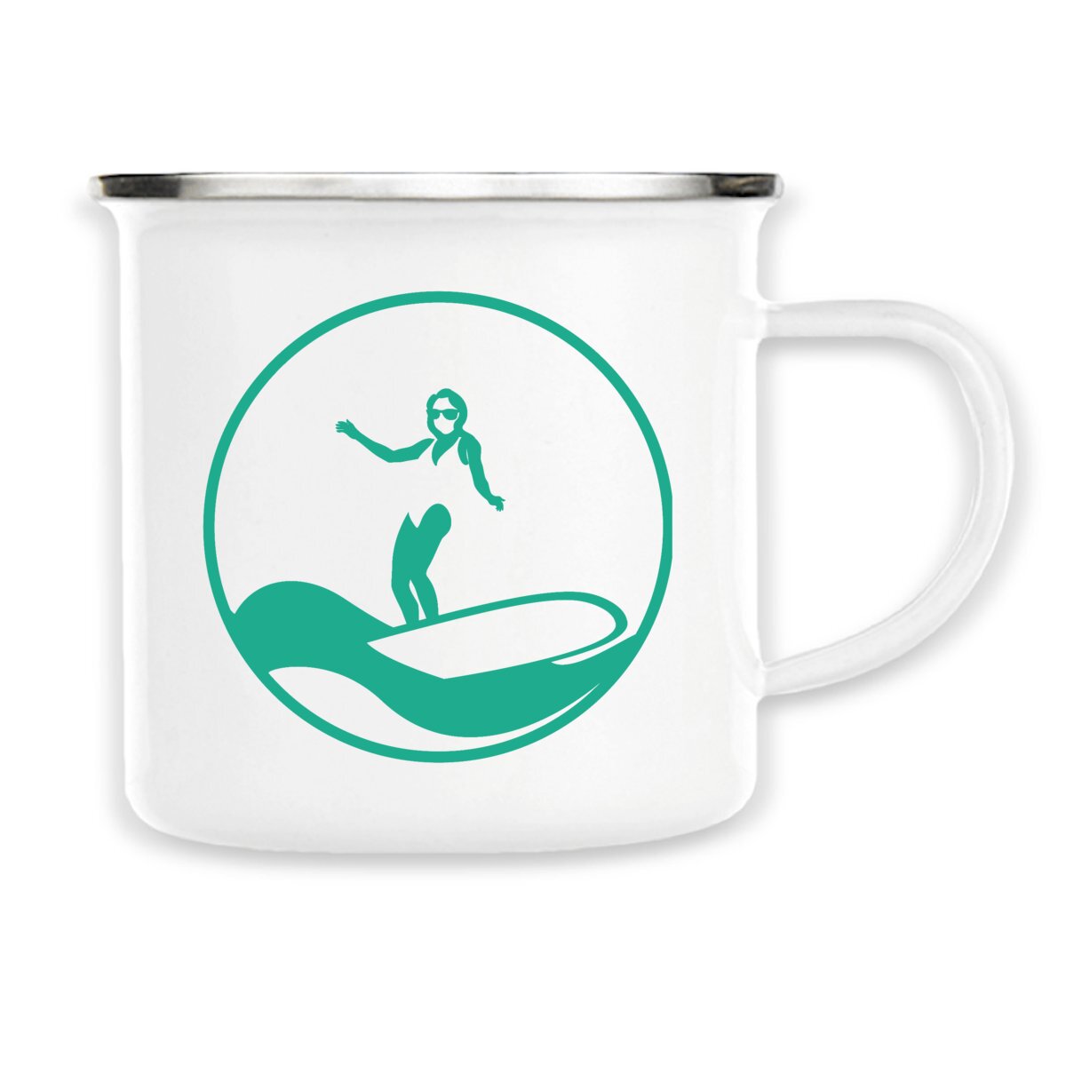 Mug métallique émaillé - 300 ml - Surf W