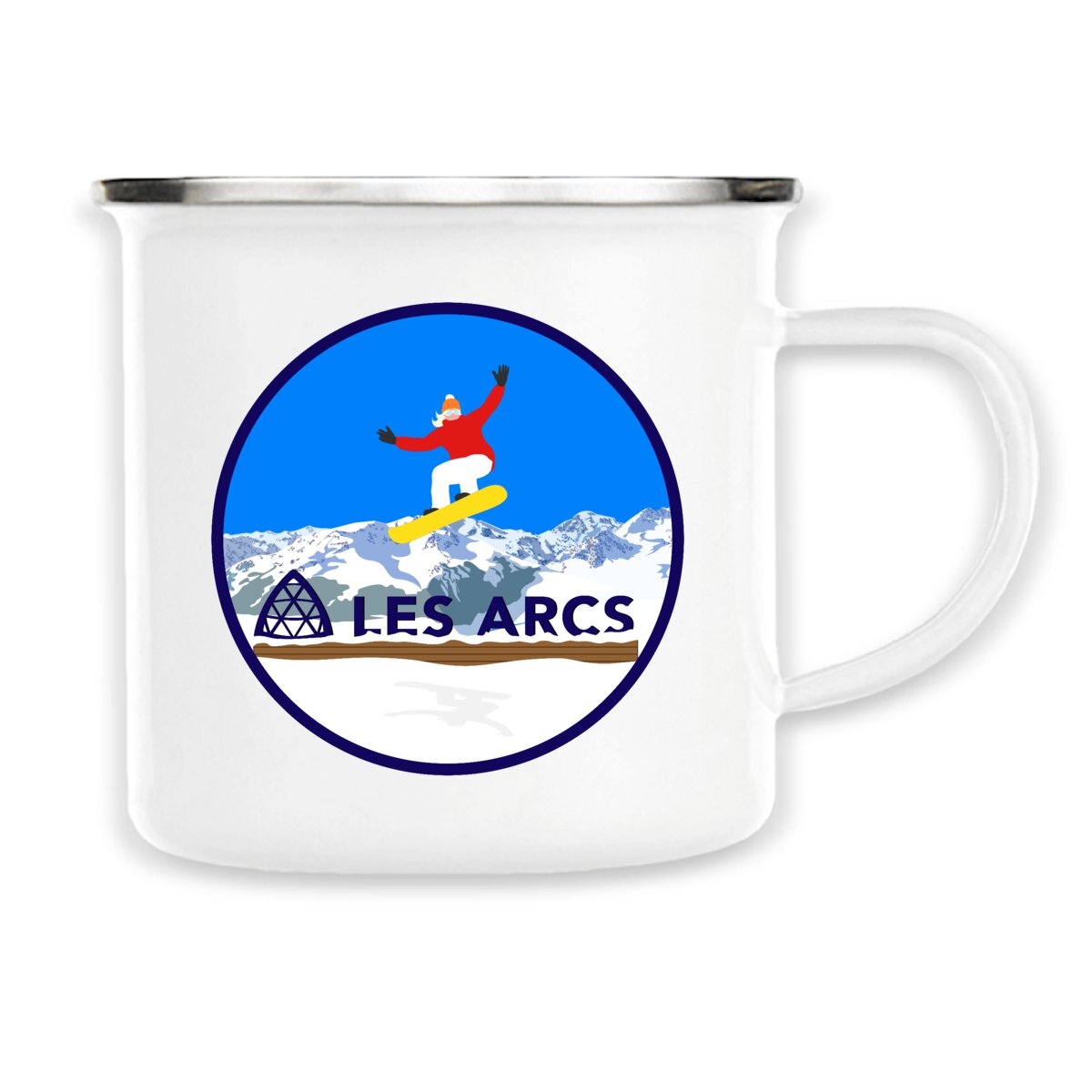Mug métallique émaillé - 300 ml - Les Arcs Snow W