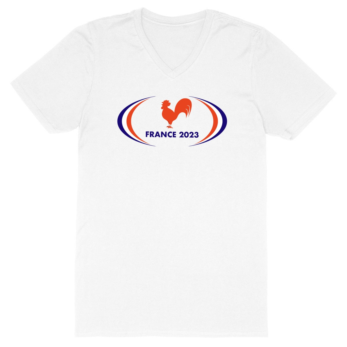 T-shirt Homme - Col V - 100% Coton BIO - France 2023