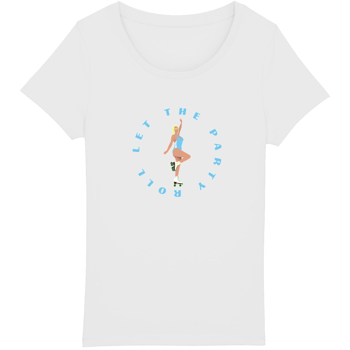 T-shirt Femme - Coupe Classique - 100% Coton BIO - Let the party roll