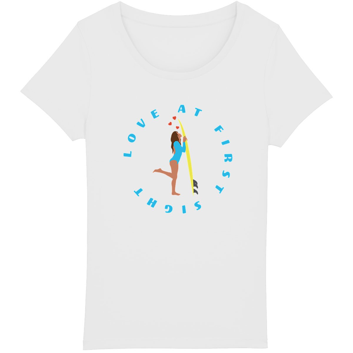 T-shirt Femme - Coupe Classique - 100% Coton BIO - Love at first sight