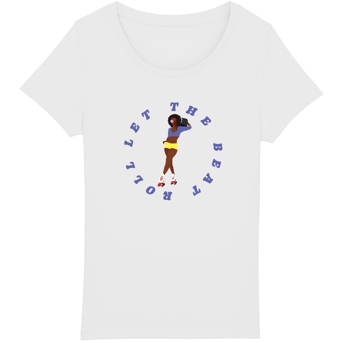 T-shirt Femme - Coupe Classique - 100% Coton BIO - Let the beat roll