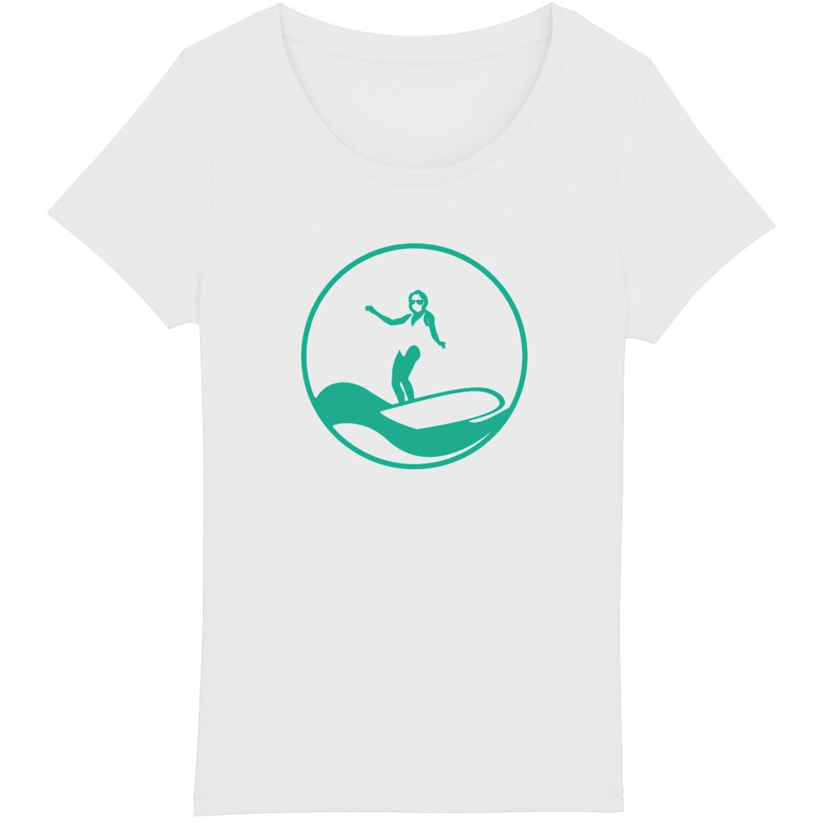 T-shirt Femme - Coupe Classique - 100% Coton BIO - Surf W