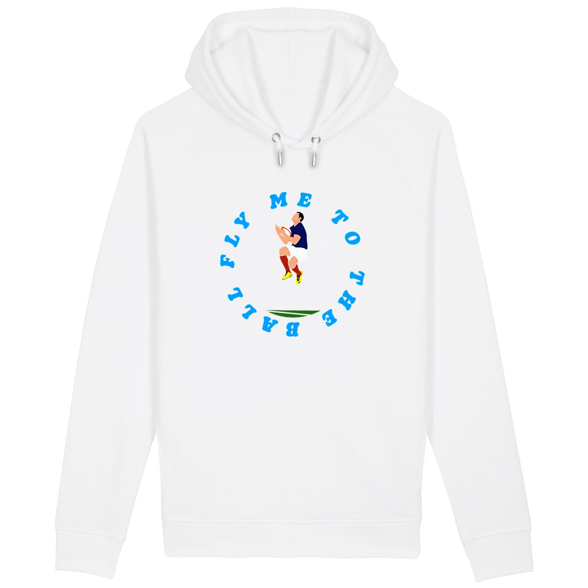 Sweatshirt à capuche Homme - Poches latérales - Coton BIO - Fly me to the moon