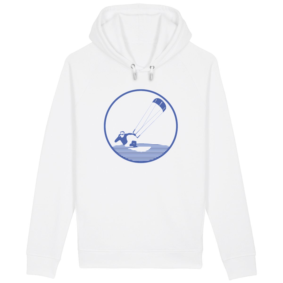 Sweatshirt à capuche Homme - Poches latérales - Coton BIO - Kitesurf H