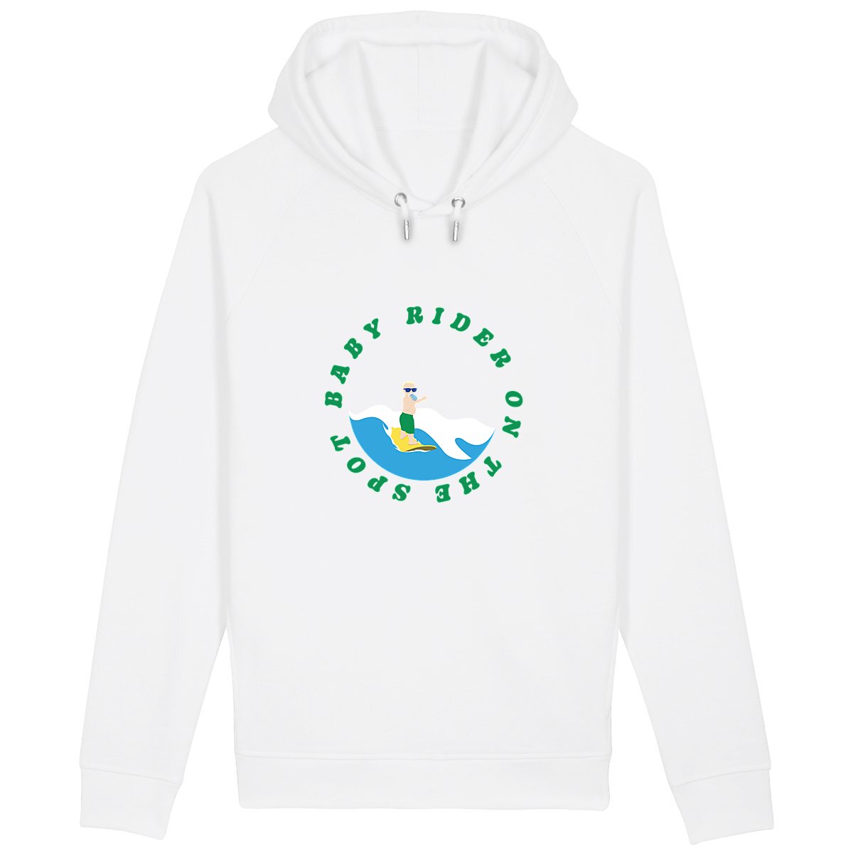 Sweatshirt à capuche Homme - Poches latérales - Coton BIO - Baby rider on the spot
