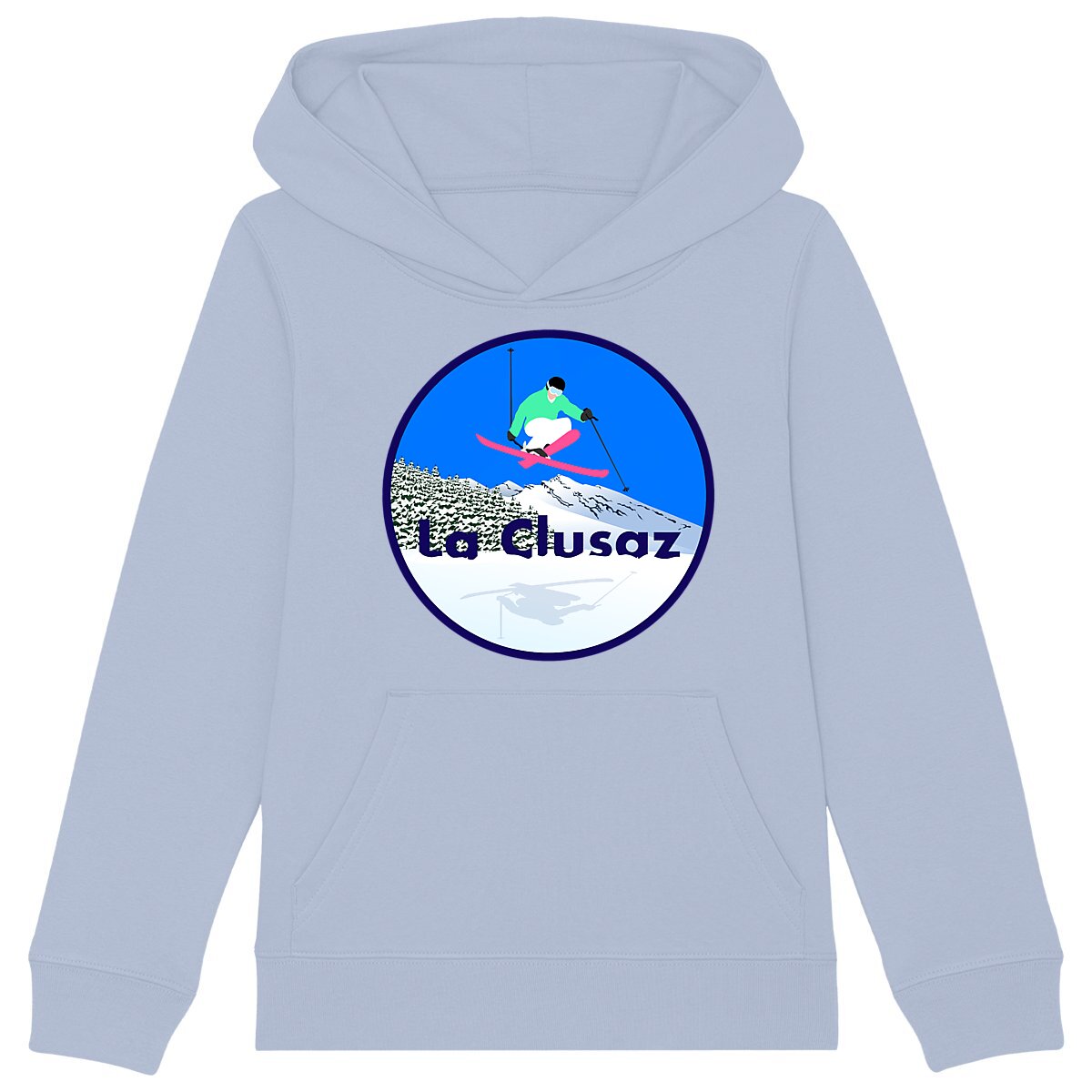 Sweatshirt à capuche Enfant - Garçon - Coton BIO - La clusaz Ski H