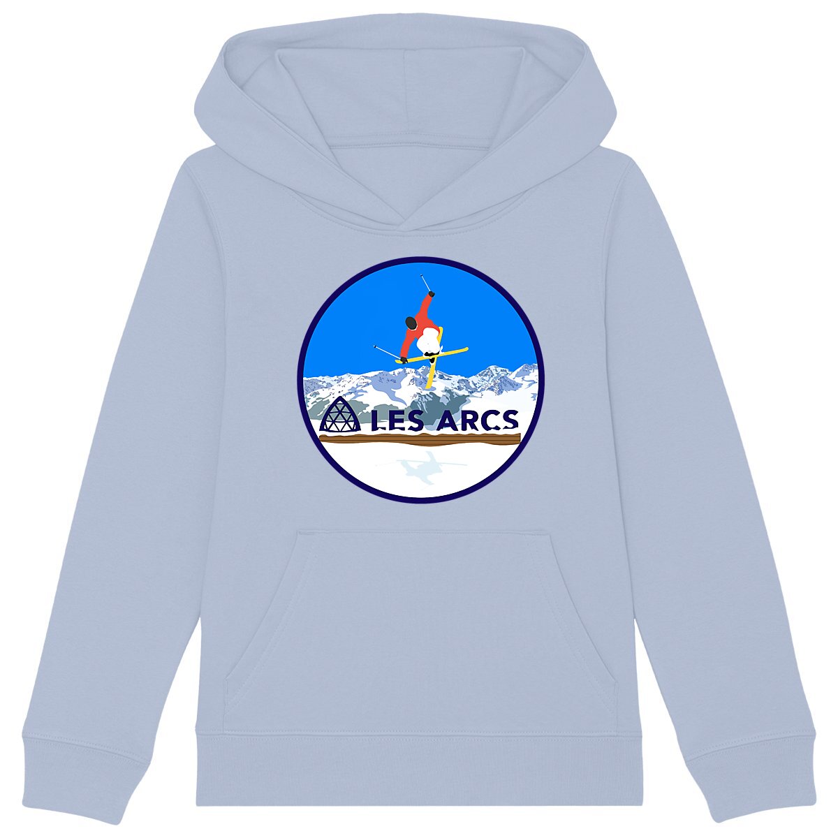 Sweatshirt à capuche Enfant - Garçon - Coton BIO - Les Arcs Ski H
