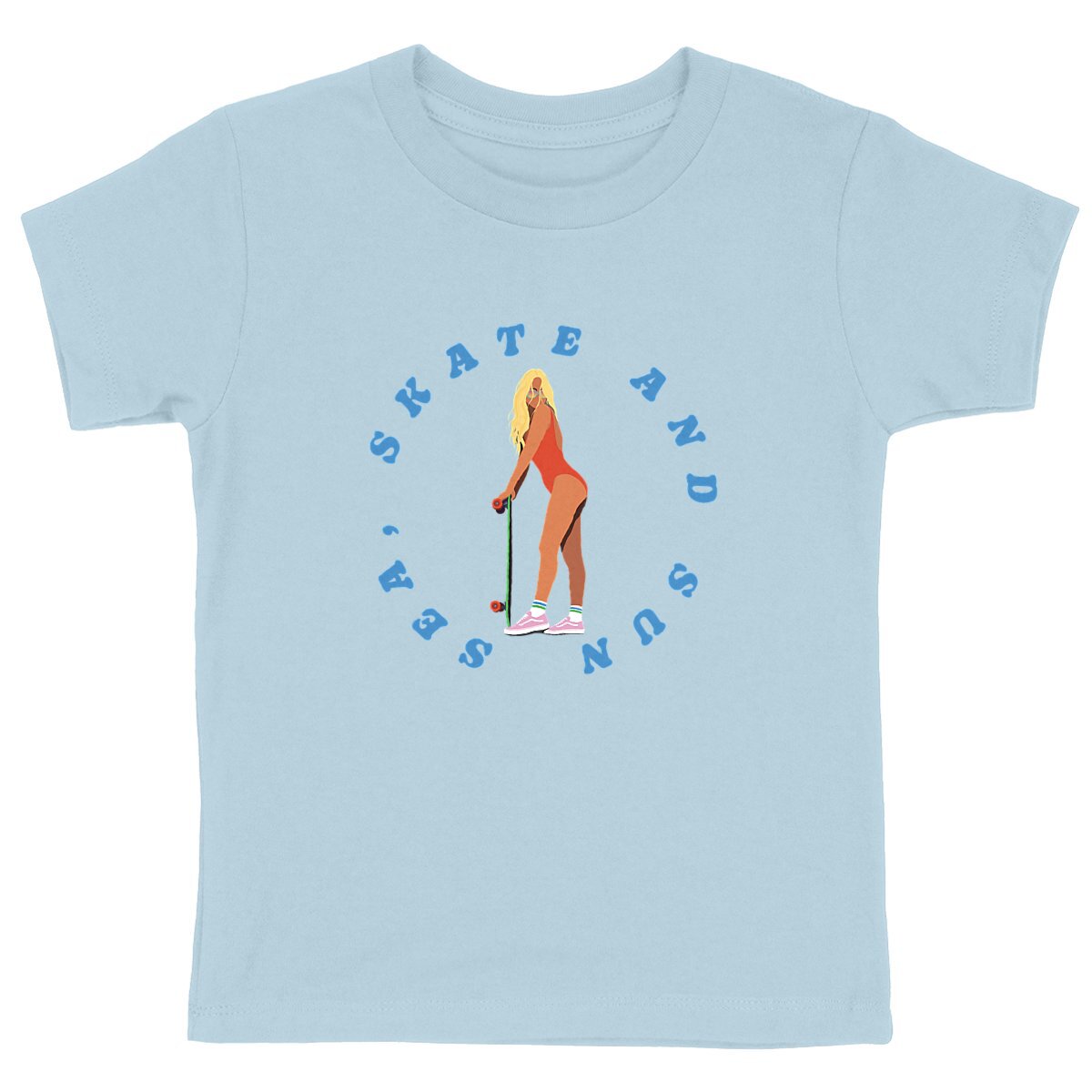 T-shirt Enfant - Fille - Coton BIO - Sea, Skate and Sun