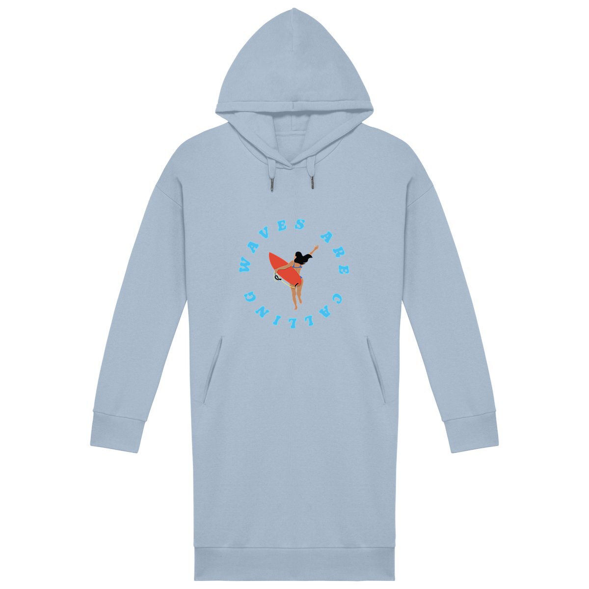 Robe sweatshirt Femme - Coton BIO - Waves are calling