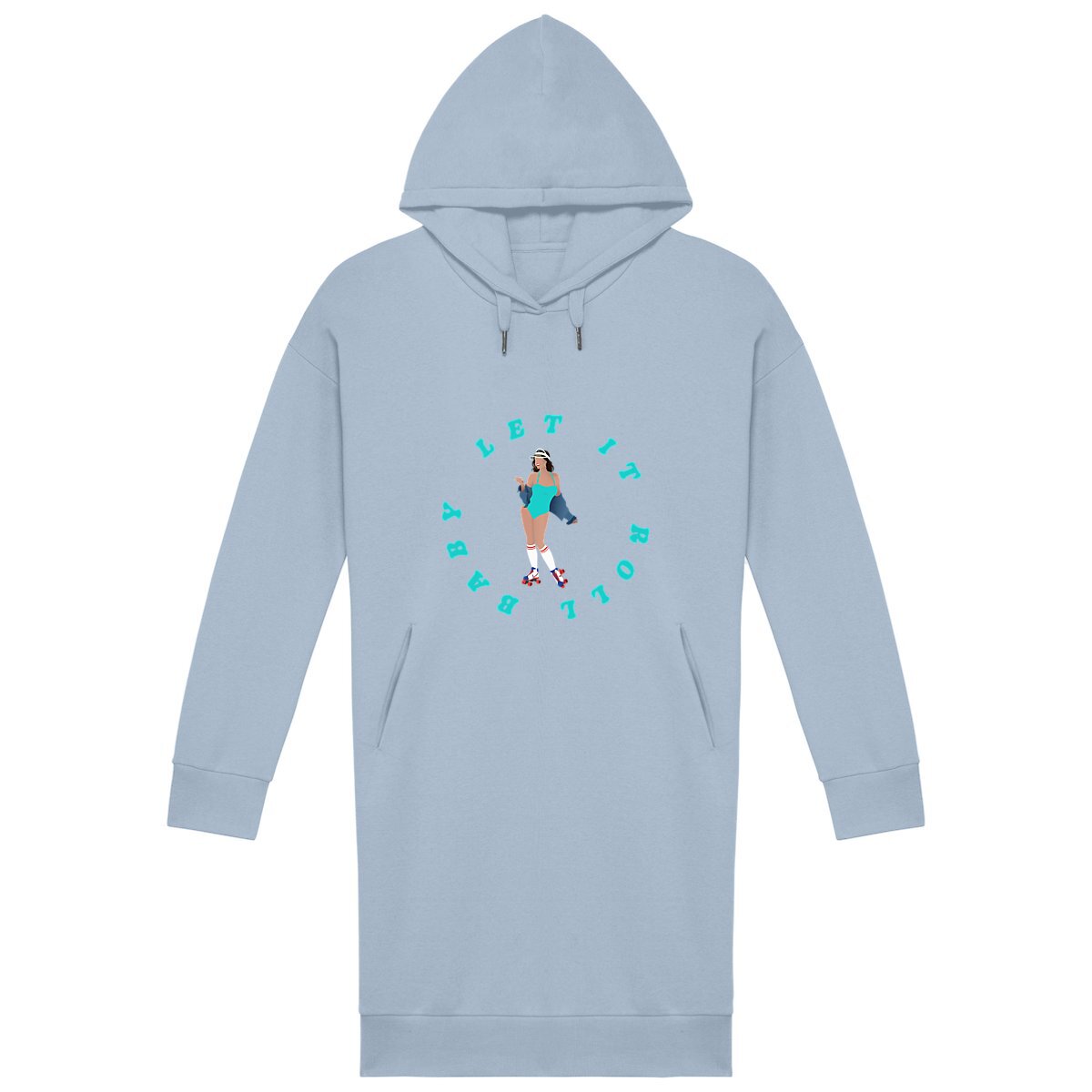 Robe sweatshirt Femme - Coton BIO - Let it roll baby
