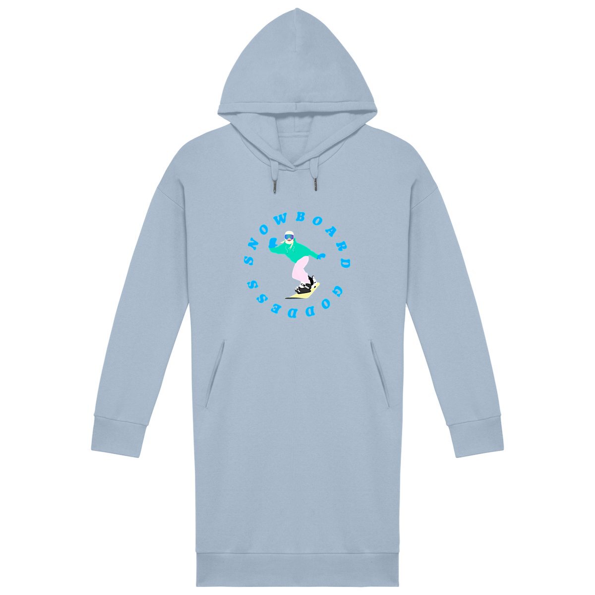 Robe sweatshirt Femme - Coton BIO - Snowboard goddess
