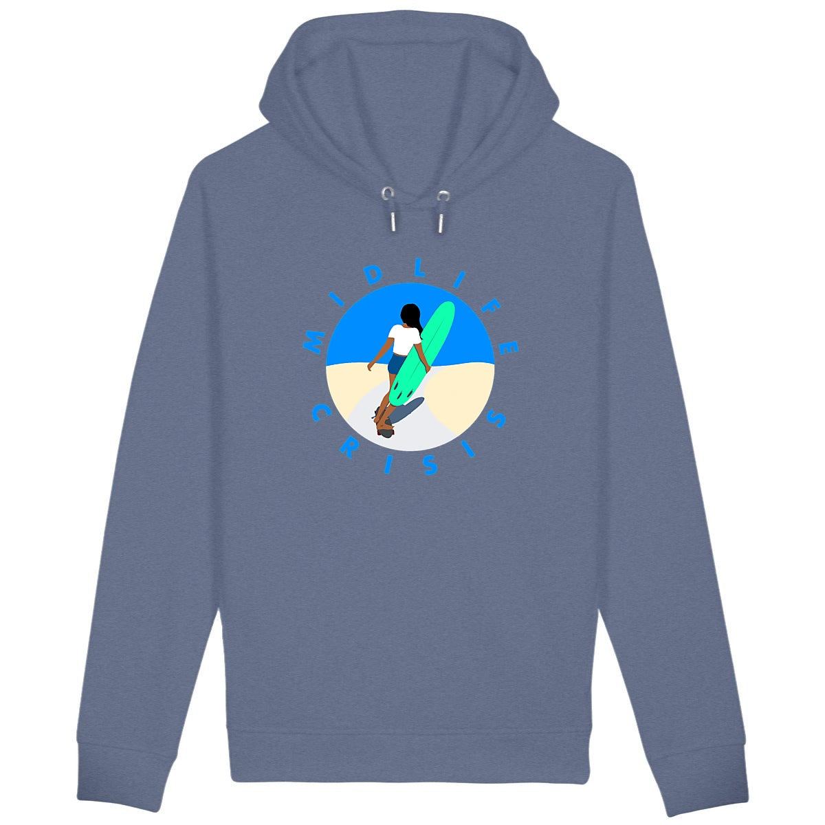 Sweatshirt à capuche Femme - Poches latérales - Coton Bio - Marie surf
