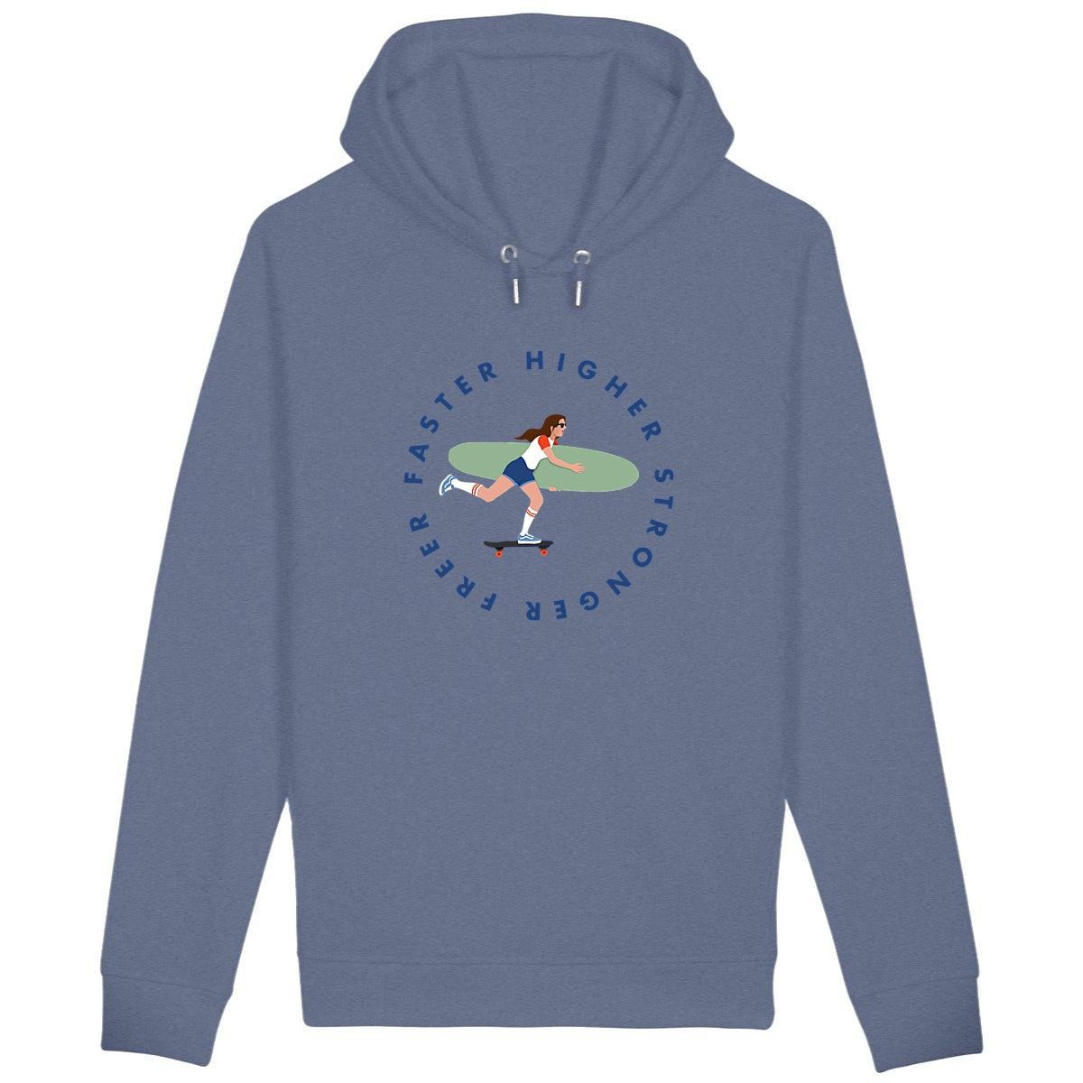 Sweatshirt à capuche Femme - Poches latérales - Coton BIO - Joséphine Skate