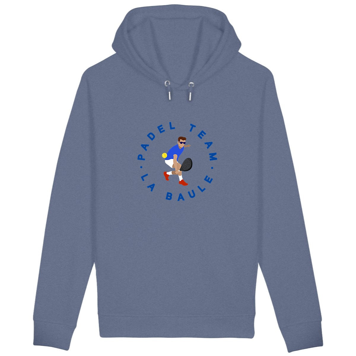 Sweatshirt à capuche Homme - Poches latérales - Coton Bio - Padel Team La Baule