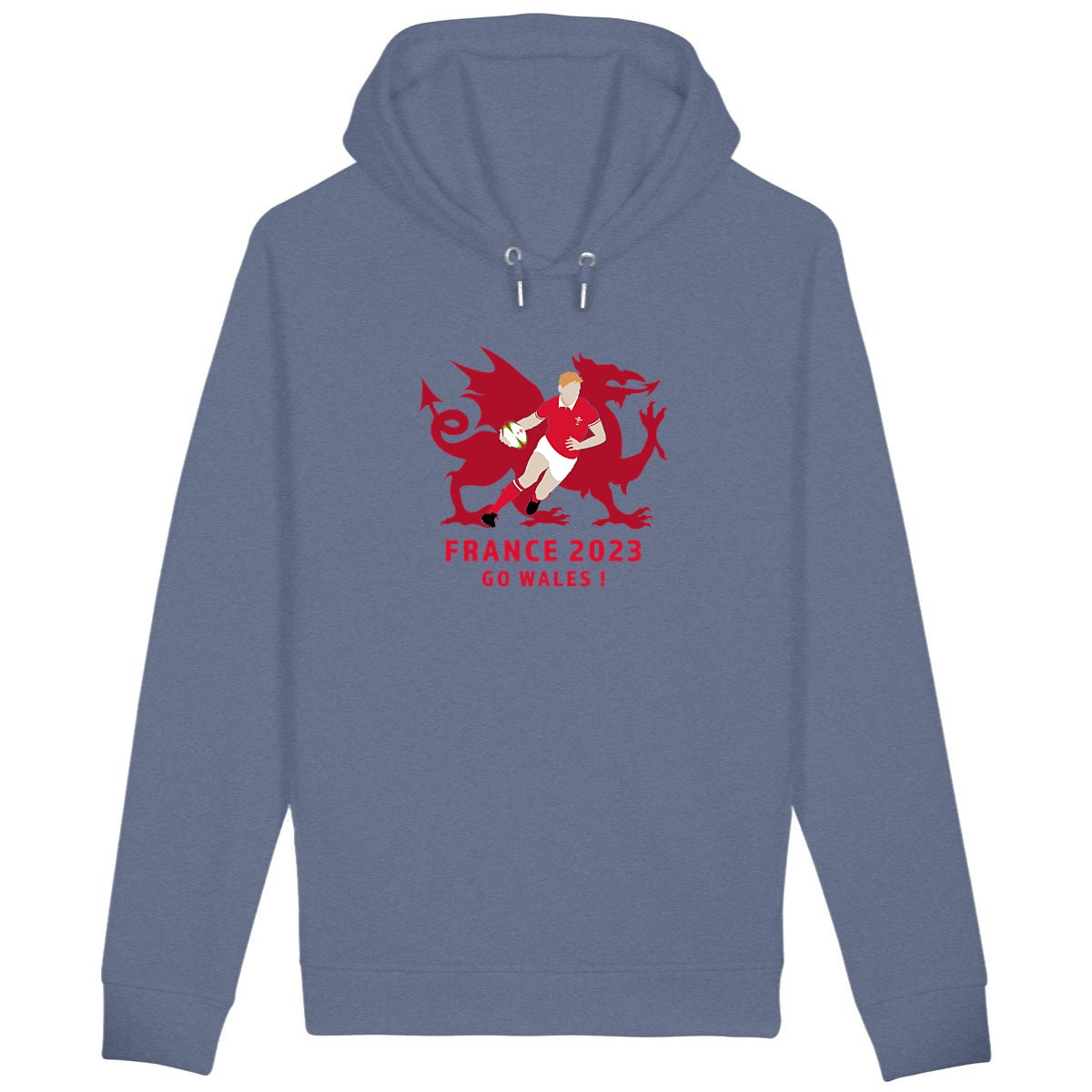 Sweatshirt à capuche Homme - Poches latérales - Coton BIO - Wales