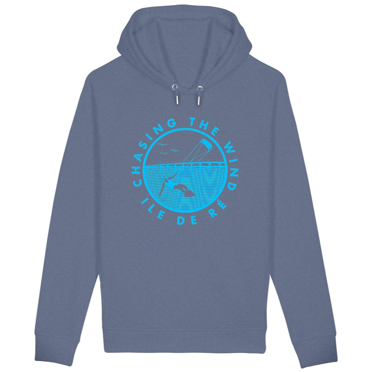 Sweatshirt à capuche Femme - Poches latérales - Coton BIO - Chasing the wind Kitesurf W
