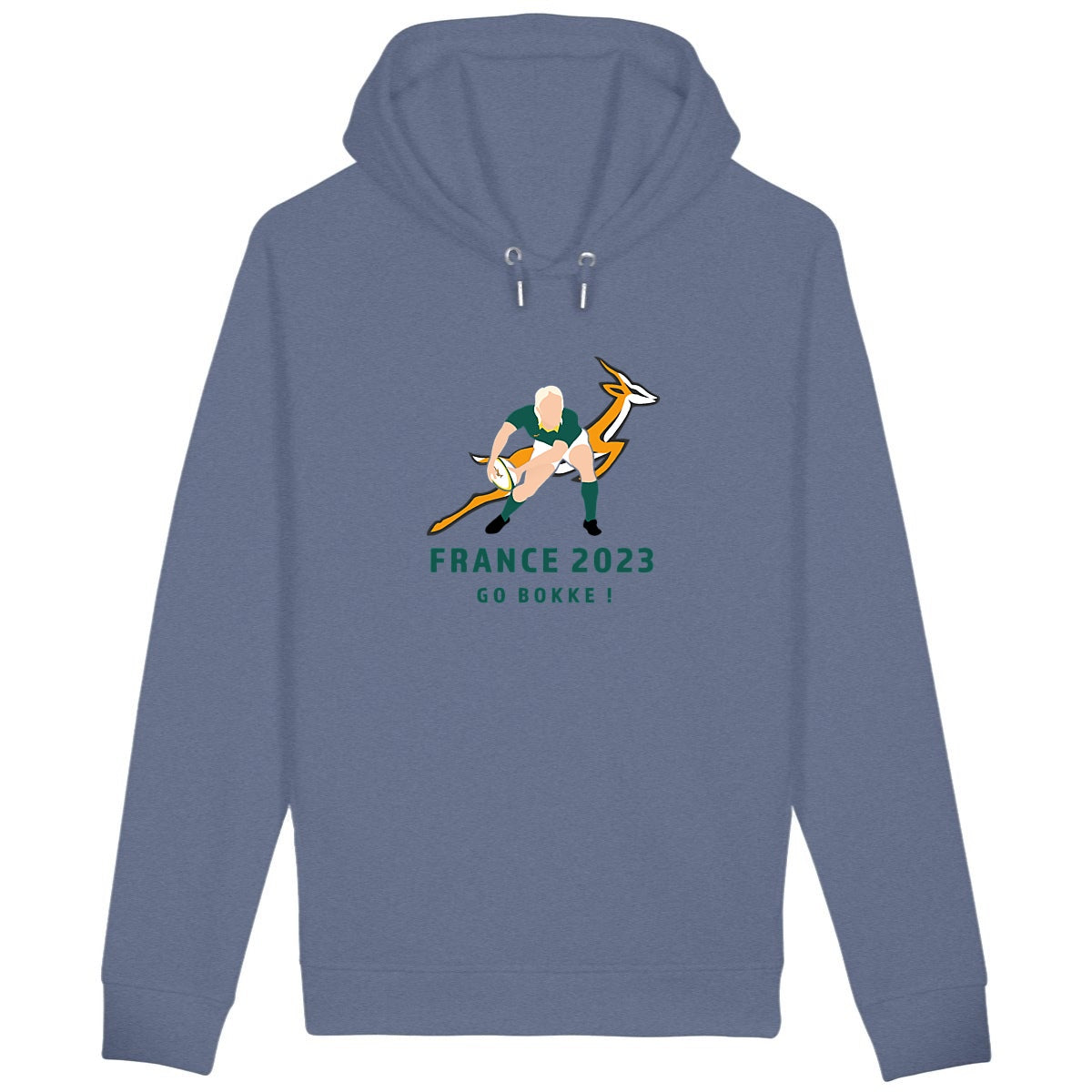 Sweatshirt à capuche Homme - Poches latérales - Coton BIO - Springboks