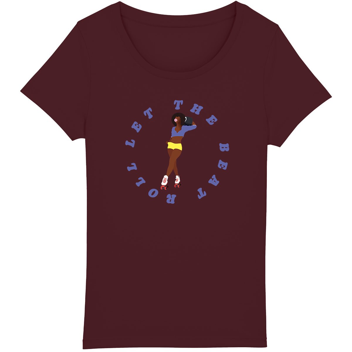 T-shirt Femme - Coupe Ample - 100% Coton BIO - Let the beat Roll