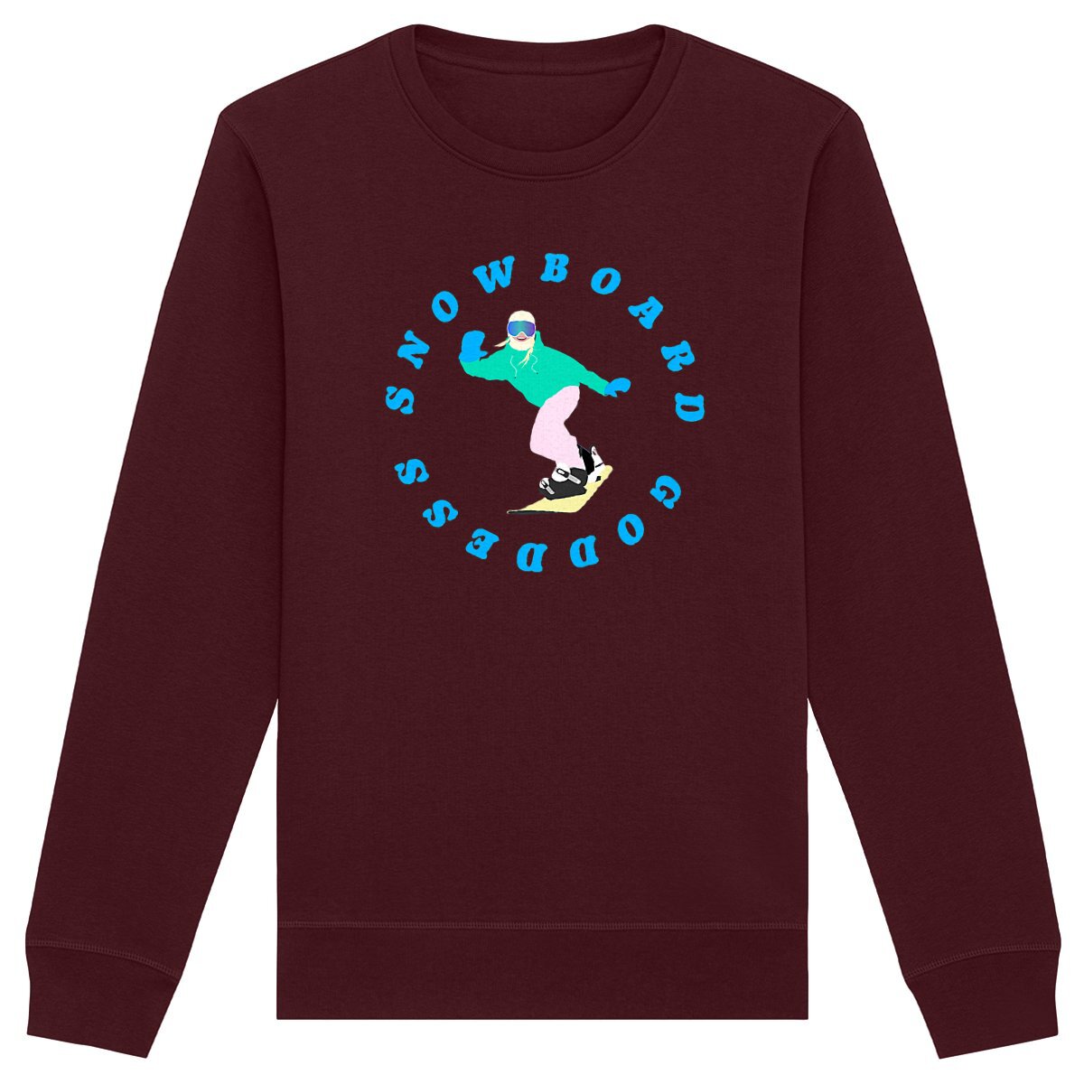 Sweatshirt Femme - Léger - Coton BIO - Snowboard goddess